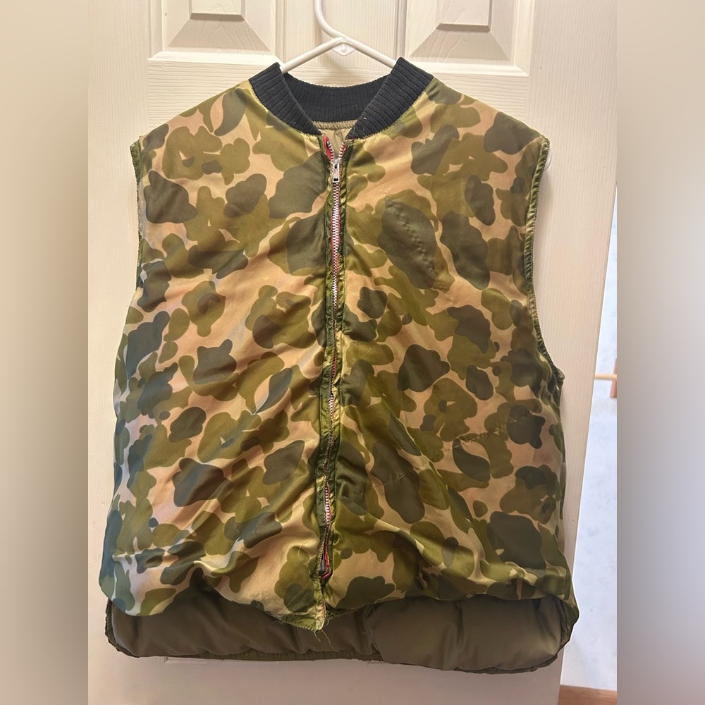 Vintage Universal Olive & Red Insulated Camper Jacket